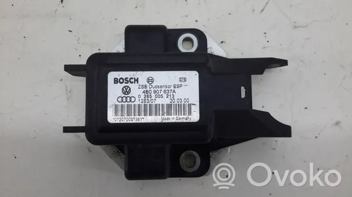 Volkswagen PASSAT B5 ESP (elektroniskās stabilitātes programmas) sensors (paātrinājuma sensors) 4B0907637A