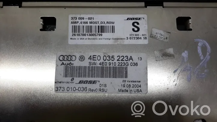 Audi A8 S8 D3 4E Amplificateur de son 4E0035223A