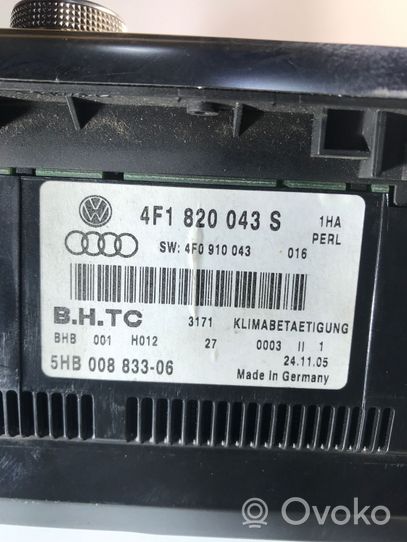 Audi A6 S6 C6 4F Panel klimatyzacji 4F1820043S