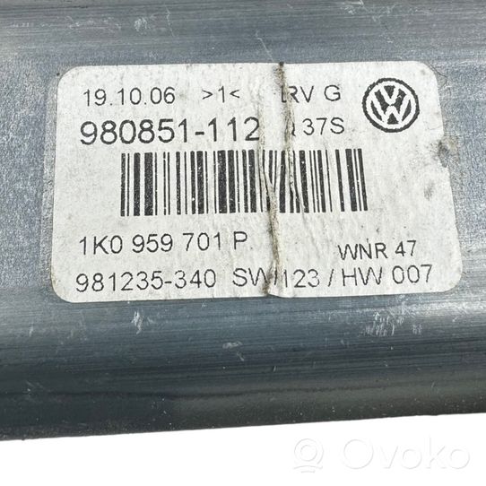 Volkswagen PASSAT B6 Priekinis varikliukas langų pakėlėjo 1K0959701P