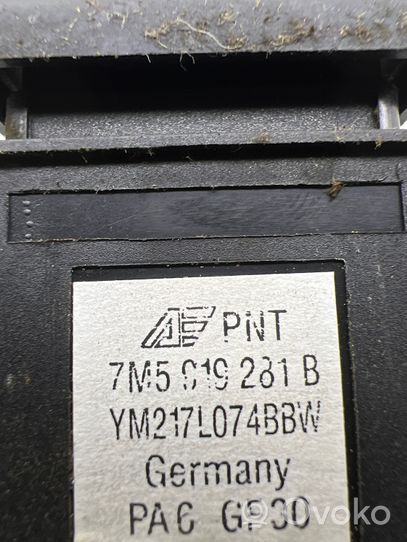 Ford Galaxy Pysäköintitutkan anturin kytkin (PDC) 7M5919281B