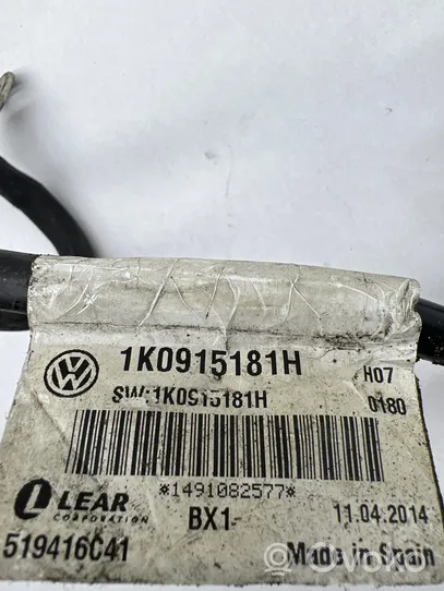 Volkswagen Touran III Câble négatif masse batterie 1K0915181H