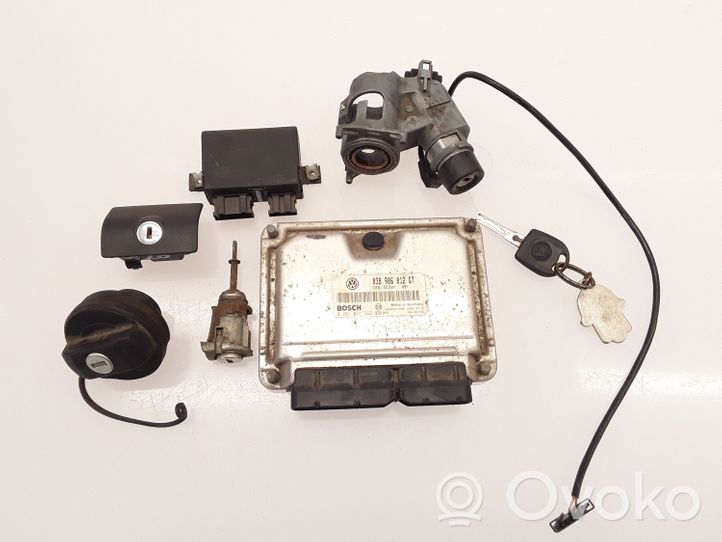 Volkswagen Lupo Juego de cerradura y set ECU del motor 0281011322