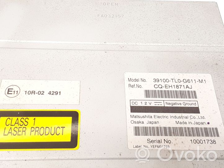 Honda Accord Zmieniarka płyt CD/DVD 39100TL0G611M1