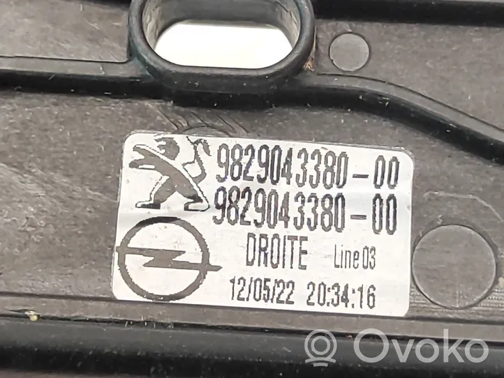 Opel Corsa F Mécanisme de lève-vitre avec moteur 9829043380