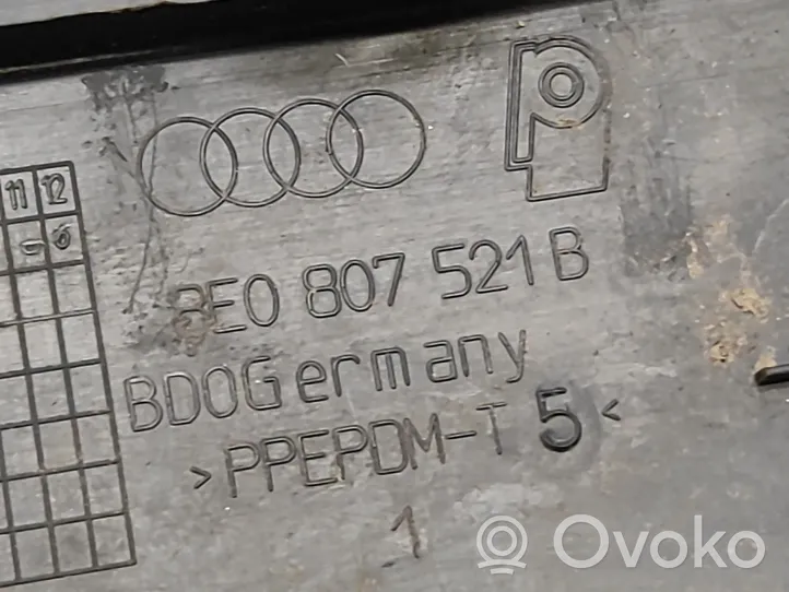 Audi A4 S4 B7 8E 8H Rivestimento della parte inferiore del paraurti posteriore 8E0807521B