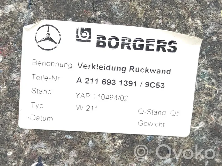 Mercedes-Benz CLS C219 Parcel shelf A2116931391