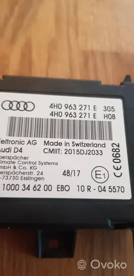 Audi Q7 4M Centralina/modulo riscaldamento ausiliario 4H0963271E