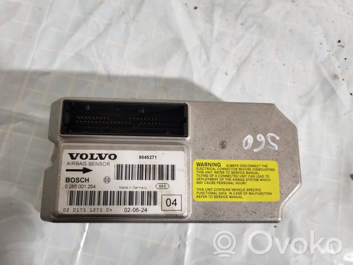 Volvo S60 Centralina/modulo airbag 0285001254