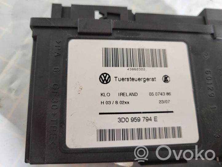 Volkswagen Touareg I Moteur de lève-vitre de porte arrière 3D0959794E