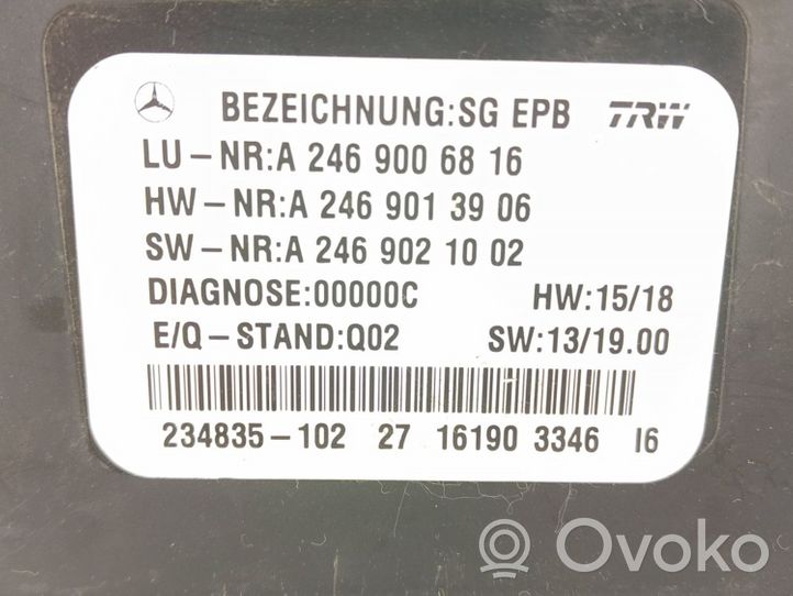 Mercedes-Benz B W246 W242 Käsijarrun ohjainlaite 