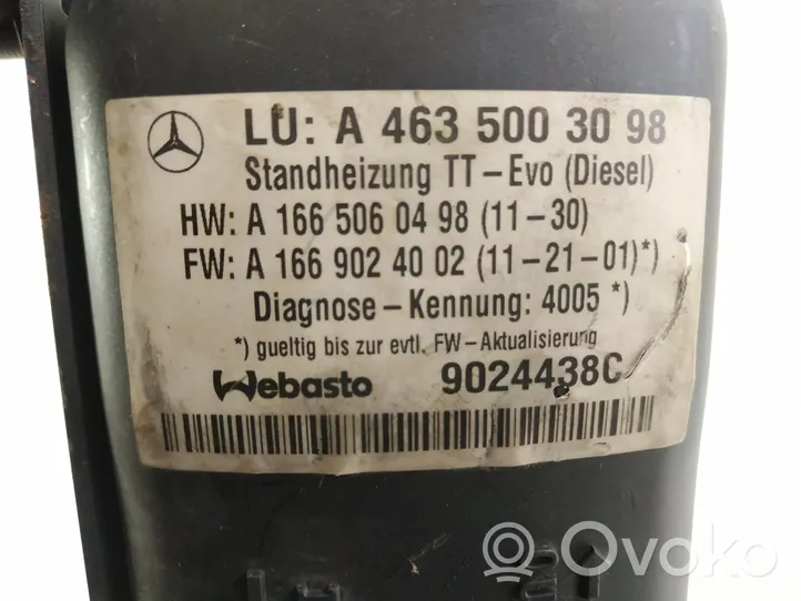 Mercedes-Benz G W461 463 Webasto-lisäesilämmitin 