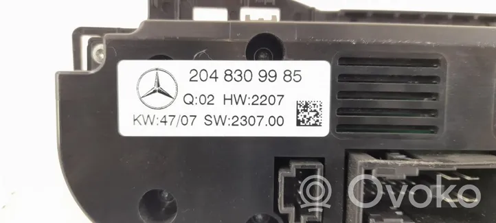 Mercedes-Benz C W204 Ilmastoinnin ohjainlaite 