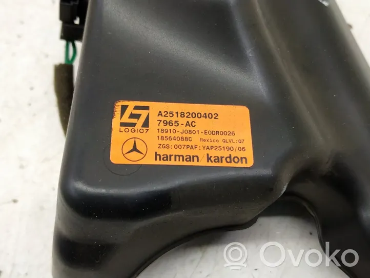 Mercedes-Benz R W251 Garsiakalbis (-iai) galinėje palangėje 