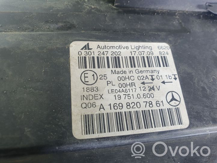 Mercedes-Benz A W169 Lampa przednia A1698207861
