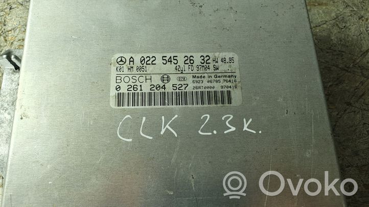 Mercedes-Benz CLK A208 C208 Unité de commande, module ECU de moteur 0261204527