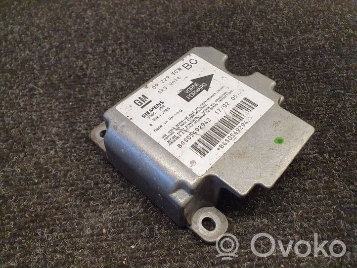 Opel Zafira A Airbag control unit/module 09229303BG