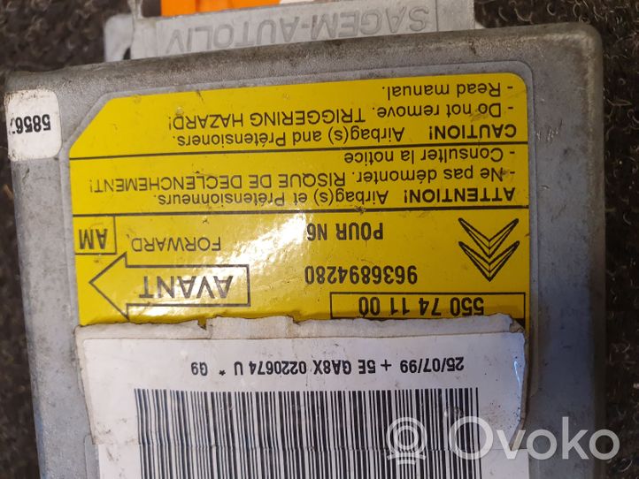 Citroen Xsara Gaisa spilvenu vadības bloks 9636894280