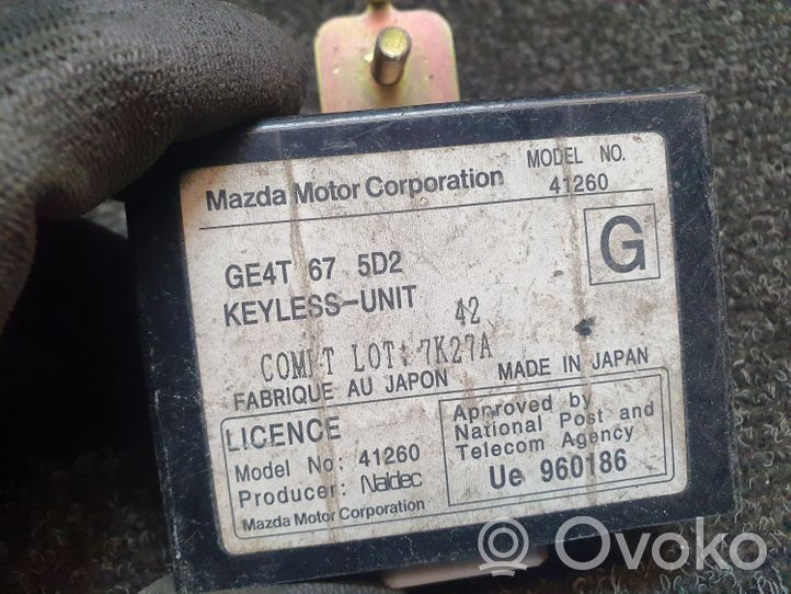 Mazda 626 Unité de commande dispositif d'immobilisation GE4T675D2