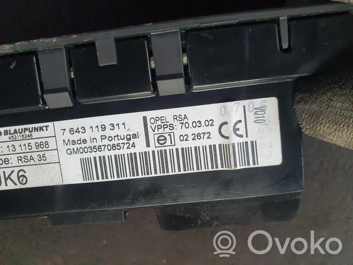 Opel Signum Panel radia 7643119311