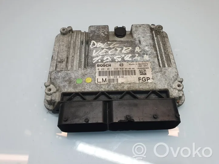 Opel Vectra C Variklio valdymo blokas 0281011449