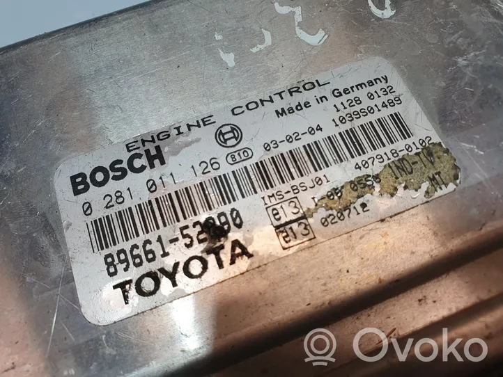 Toyota Yaris Moottorin ohjainlaite/moduuli 0281011126