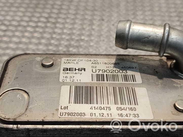 Mercedes-Benz Sprinter W906 Supporto di montaggio del filtro dell’olio A6511800665