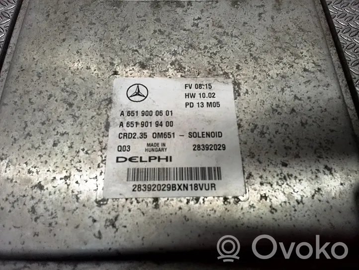 Mercedes-Benz Sprinter W906 Sterownik / Moduł ECU A6519000601