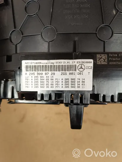 Mercedes-Benz GLC X253 C253 Tachimetro (quadro strumenti) A2059008729
