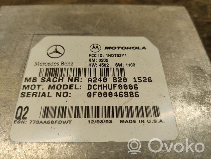 Mercedes-Benz CL C215 Sterownik / Moduł sterujący telefonem A2408201526