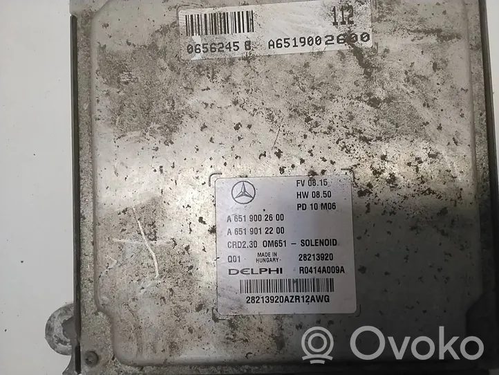 Mercedes-Benz Sprinter W906 Komputer / Sterownik ECU i komplet kluczy A6519002600