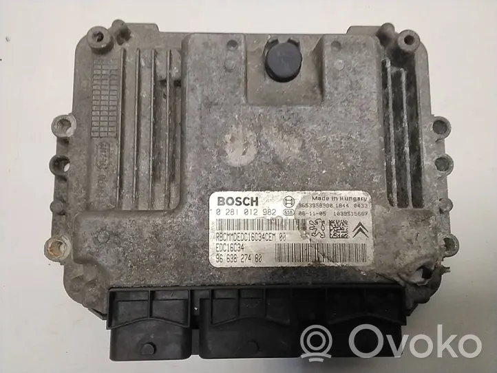 Citroen Jumpy Kit calculateur ECU et verrouillage 9663627480