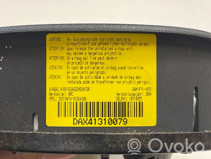 Opel Meriva A Ohjauspyörän turvatyyny 18114955