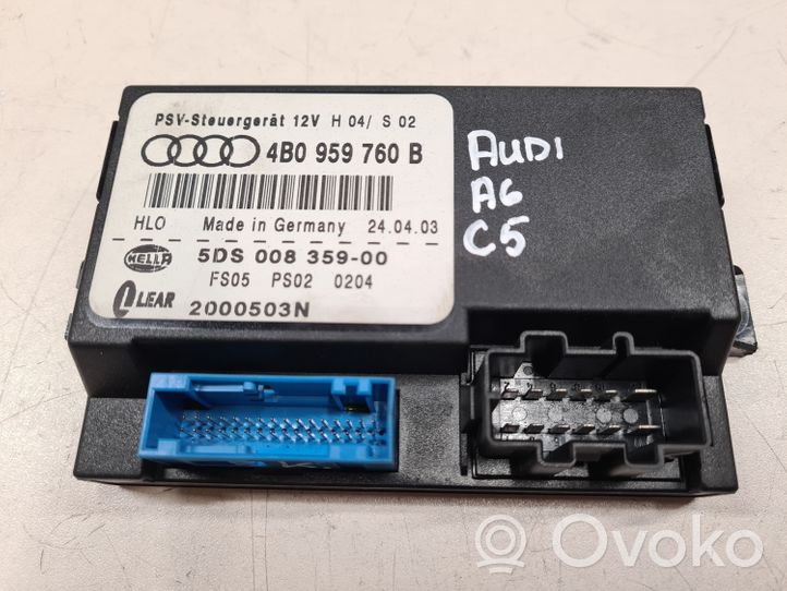 Audi A6 S6 C5 4B Istuimen säädön moduuli 4B0959760B