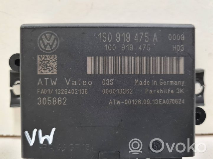 Volkswagen Up Pysäköintitutkan (PCD) ohjainlaite/moduuli 1S0919475A