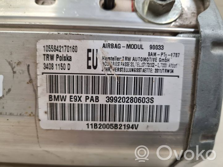 BMW 3 E90 E91 Airbag del pasajero 34081150D