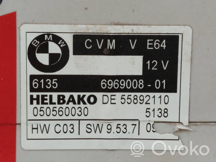 BMW 6 E63 E64 Unité de commande / module de toit ouvrant 6135696900801