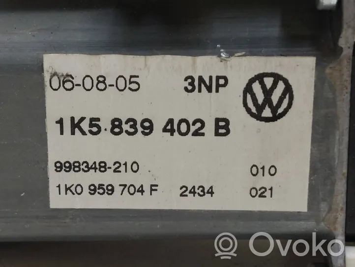 Volkswagen Jetta V Silniczek podnoszenia szyby drzwi tylnych 1K0959704F