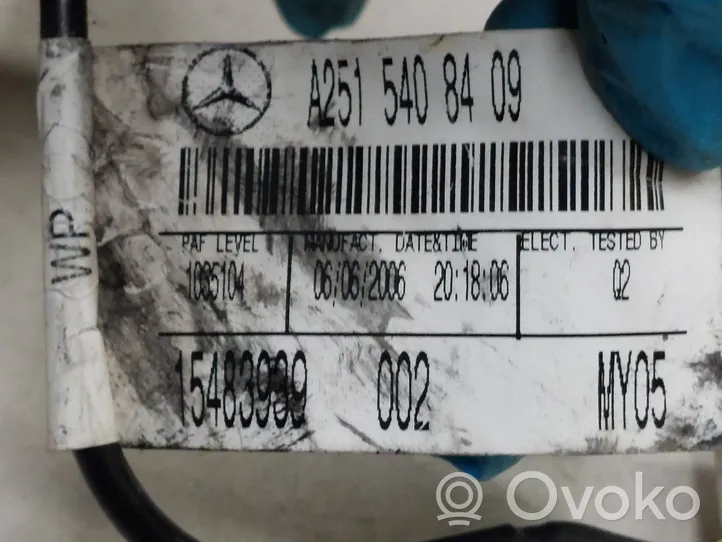 Mercedes-Benz R W251 Mantu nodalījuma komplekts A2516800291
