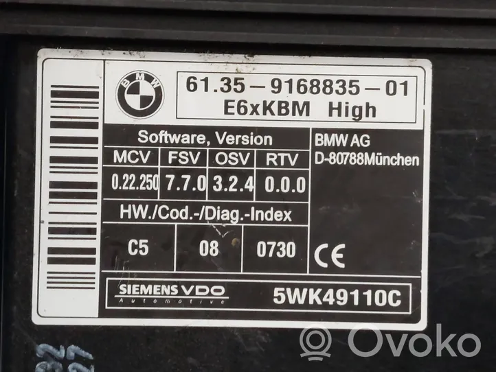 BMW 5 E60 E61 Komforto modulis 6135916883501