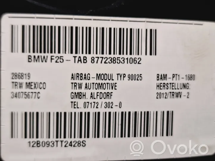 BMW X3 F25 Poduszka powietrzna Airbag fotela 34075682