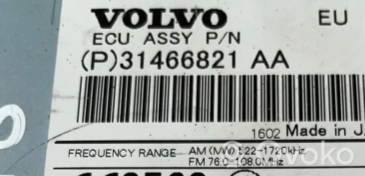 Volvo V60 Radio/CD/DVD/GPS head unit 31466821