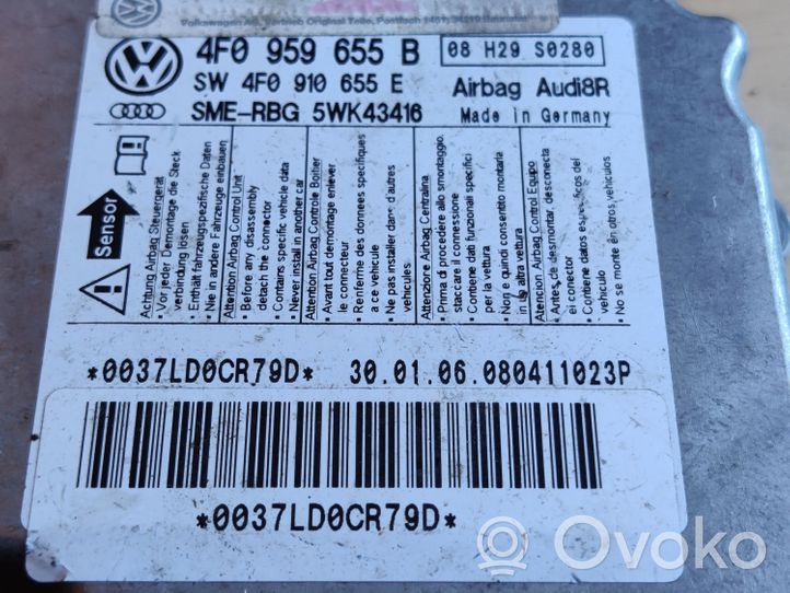 Audi A6 S6 C6 4F Module de contrôle airbag 4F0959655B