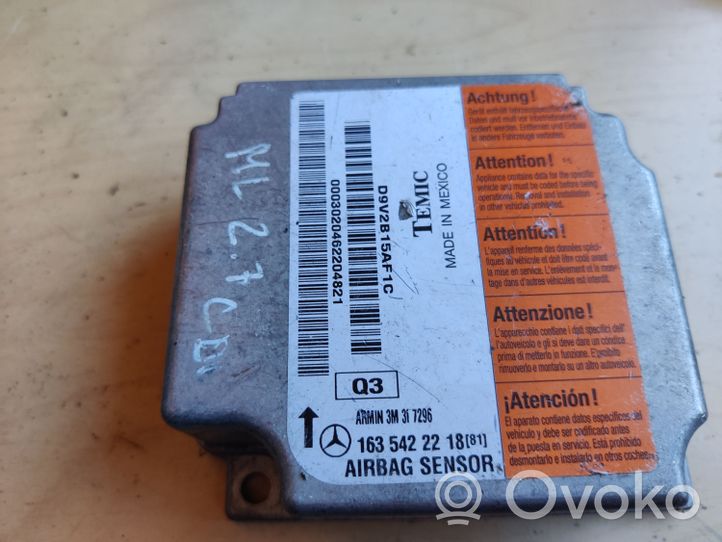 Mercedes-Benz ML W163 Centralina/modulo airbag 1635422218