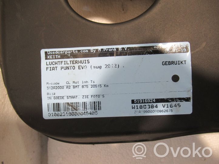 Fiat Punto Evo Obudowa filtra powietrza 51916924