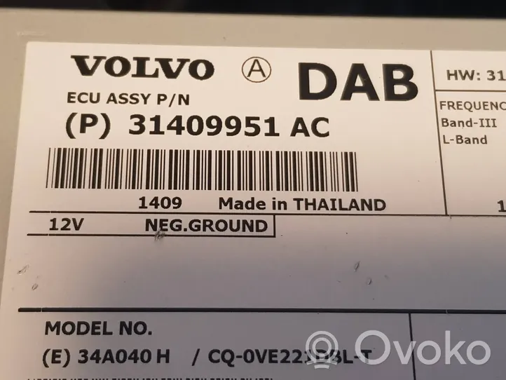 Volvo V40 Wzmacniacz audio 31409951AC