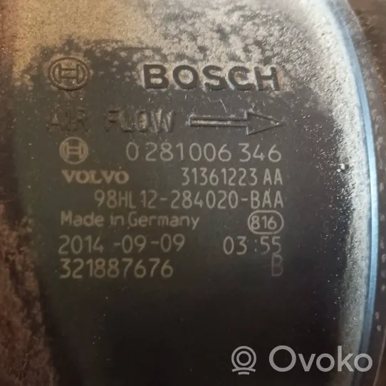 Volvo XC60 Mass air flow meter 31361223AA