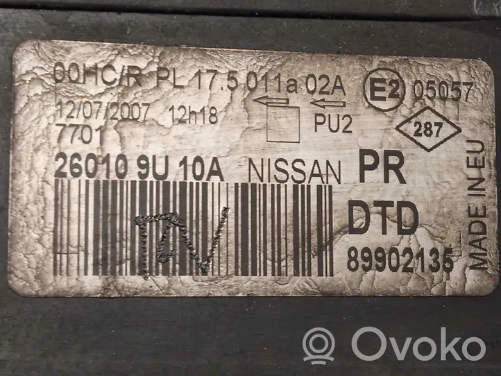 Nissan Note (E11) Phare frontale 260109U10A