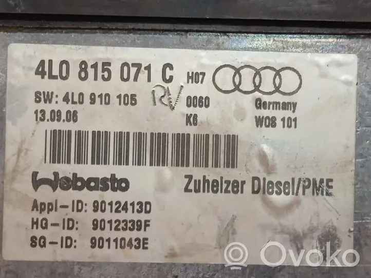 Audi Q7 4L Webasto lisälämmitin muut osat 4L0815071C