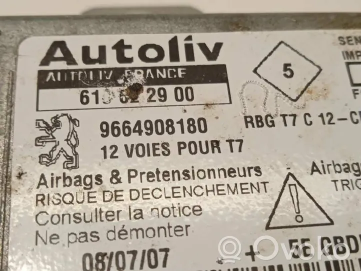 Peugeot 308 Gaisa spilvenu vadības bloks 9664908180